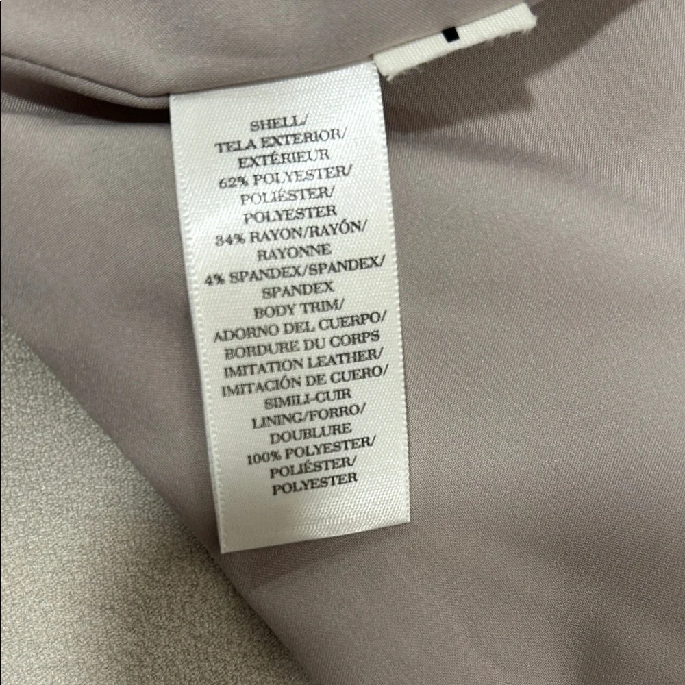 Ann Taylor Cream Leather Moto Jacket - Picture 5 of 8